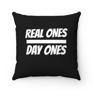 REAL ONES Square Black Pillow